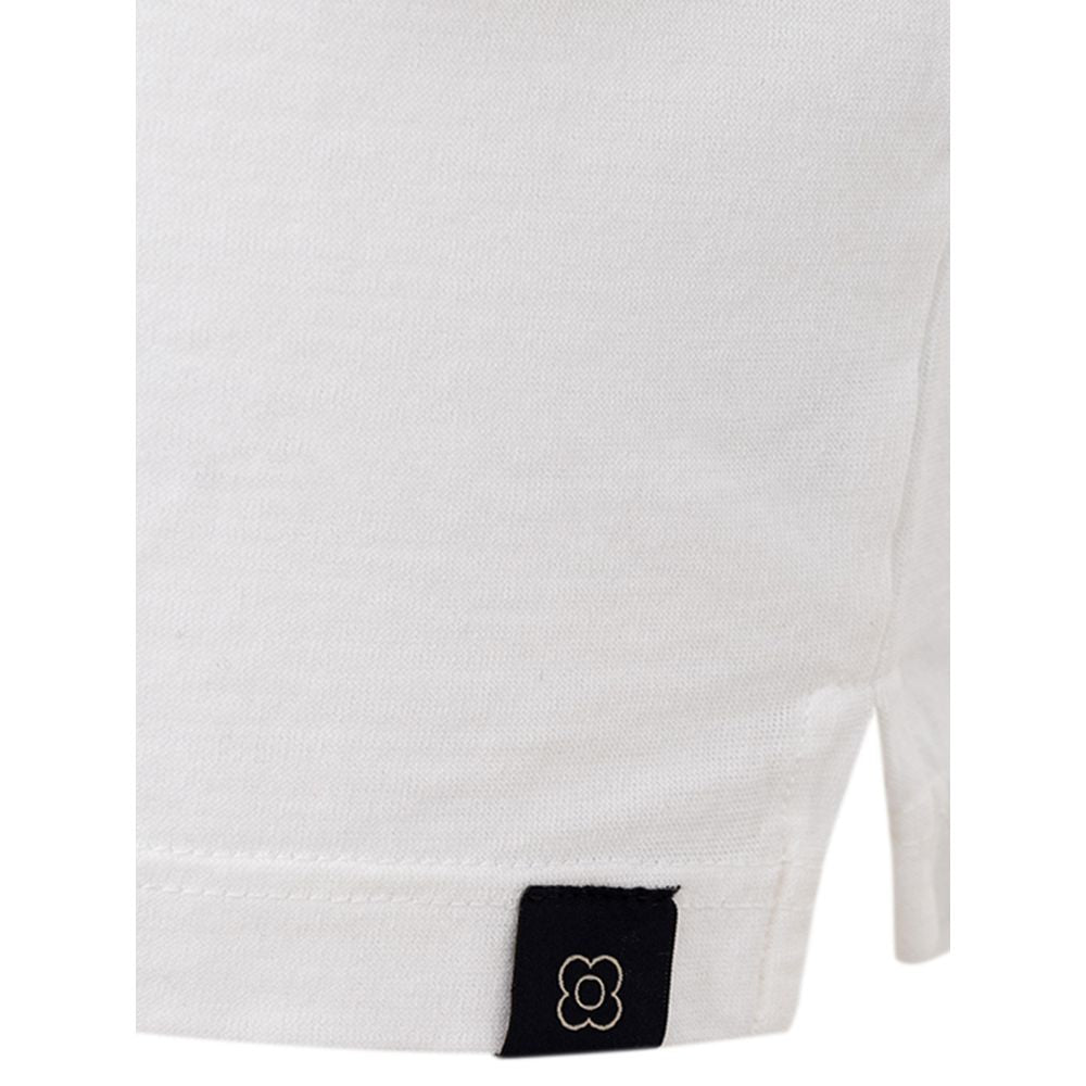 Lardini White Cotton Polo Shirt