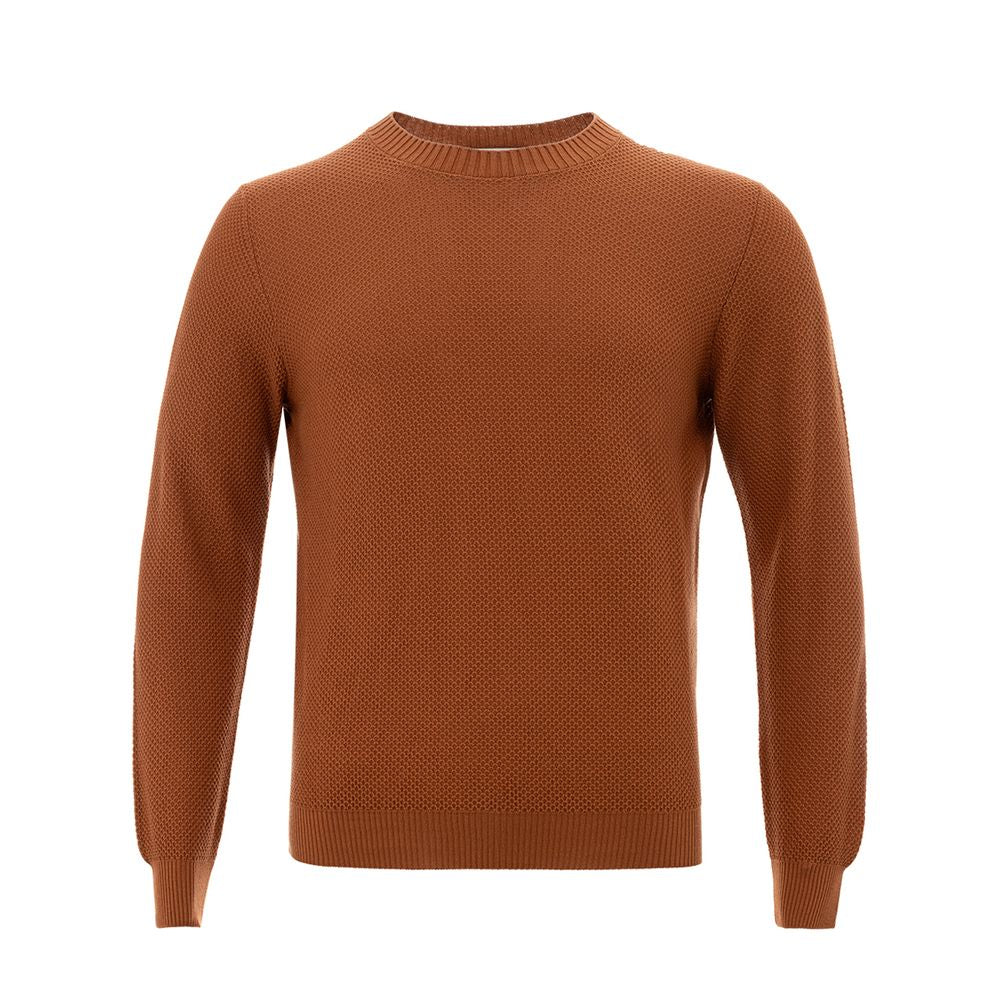Gran Sasso Brown Cotton Sweater