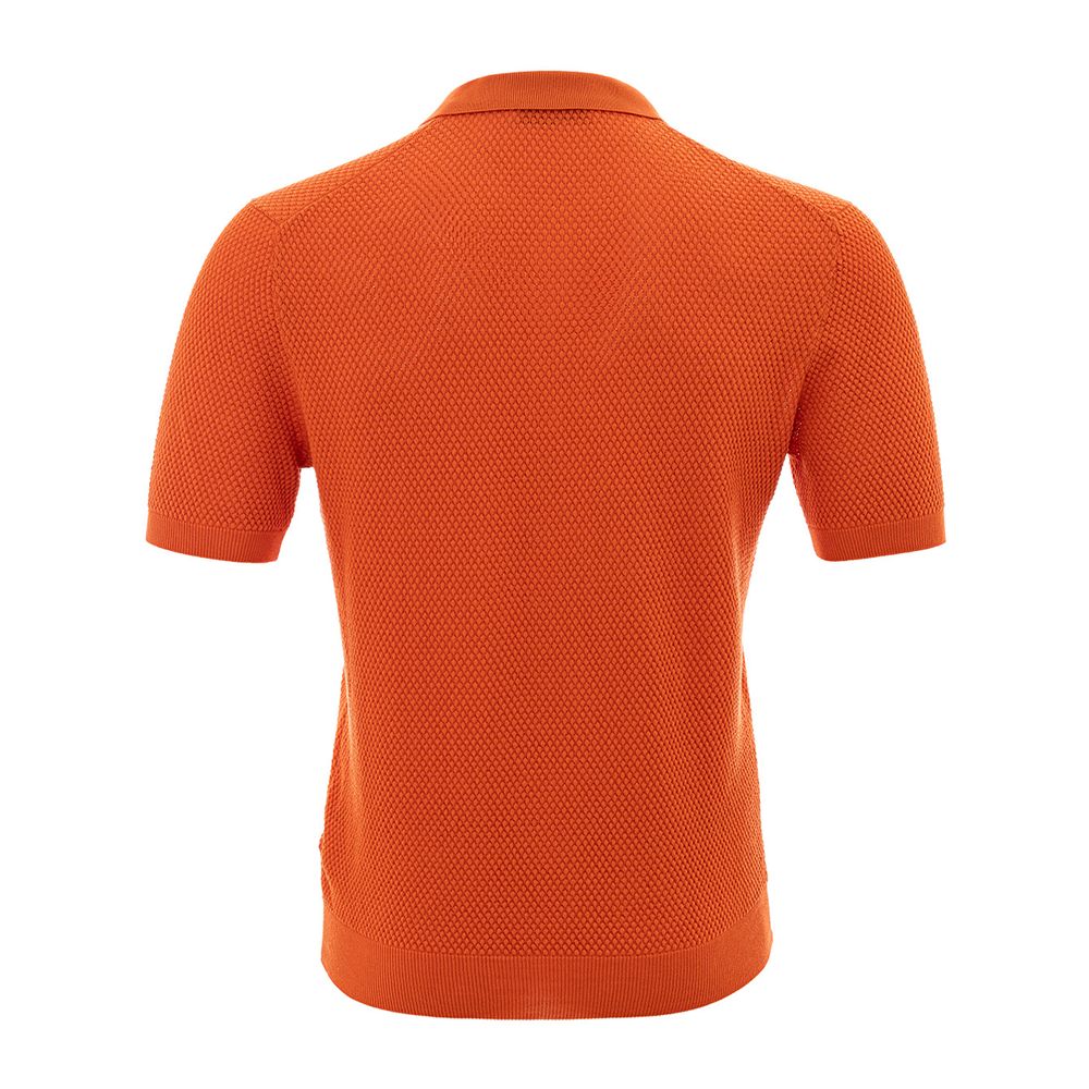 Gran Sasso Orange Cotton Polo Shirt