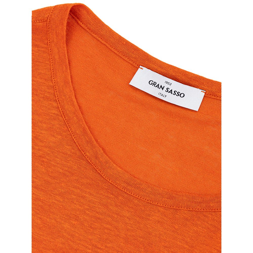 Gran Sasso Orange Linen T-Shirt
