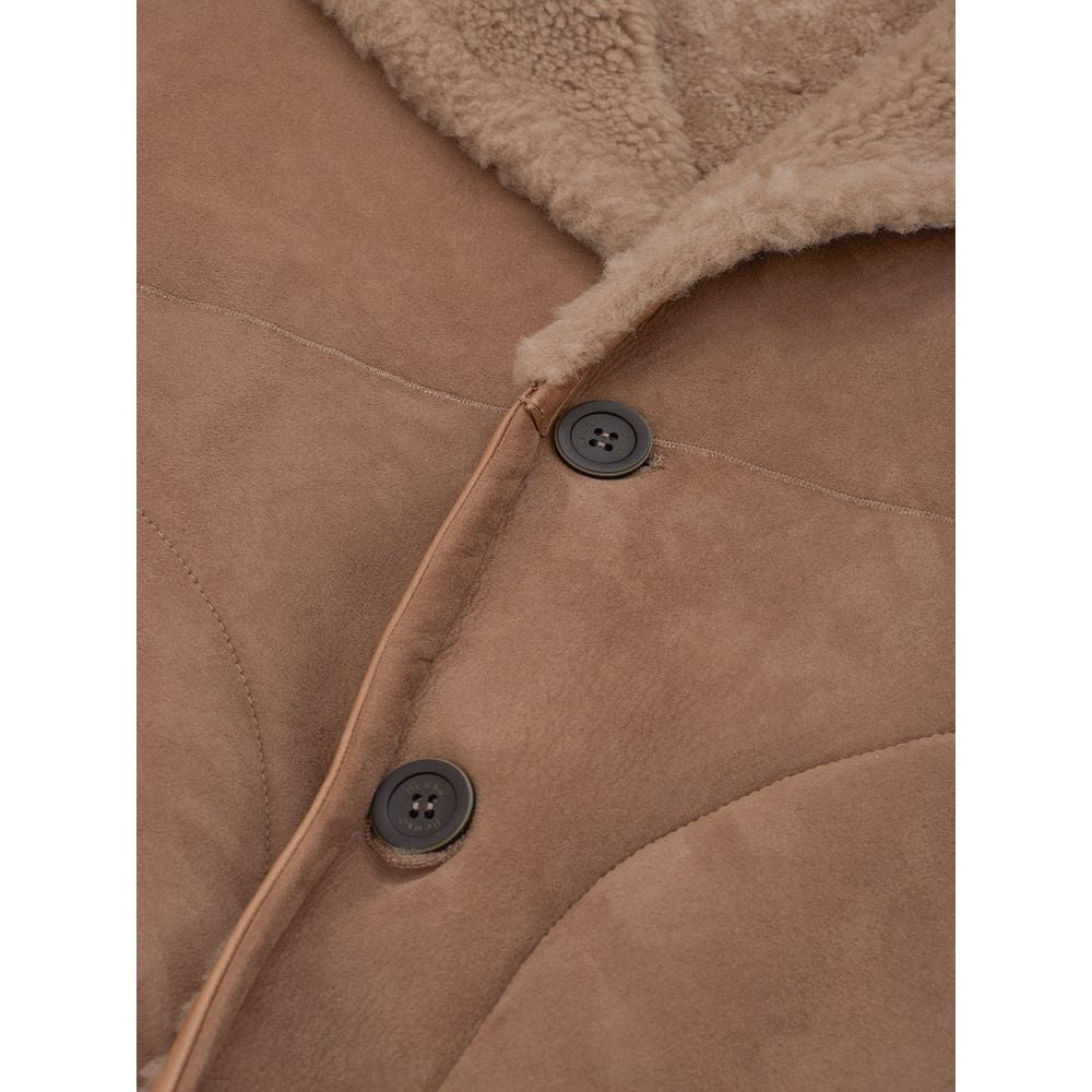 Herno Brown Leather Jacket
