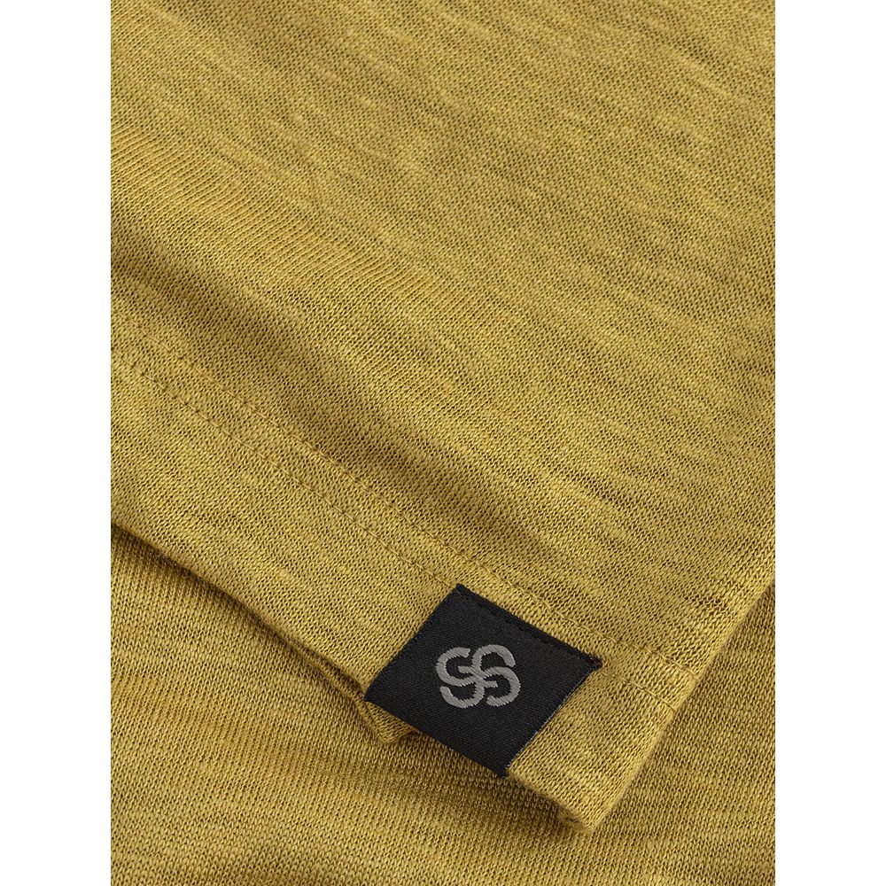 Gran Sasso Green Linen Polo Shirt