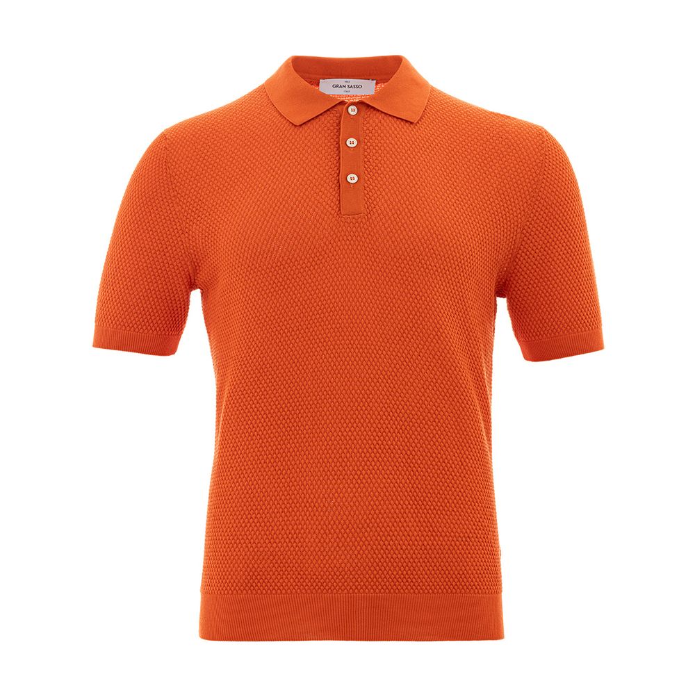 Gran Sasso Orange Cotton Polo Shirt