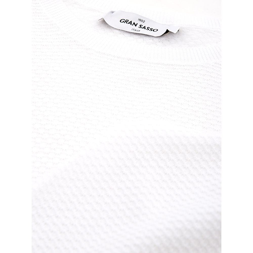 Gran Sasso White Cotton T-Shirt