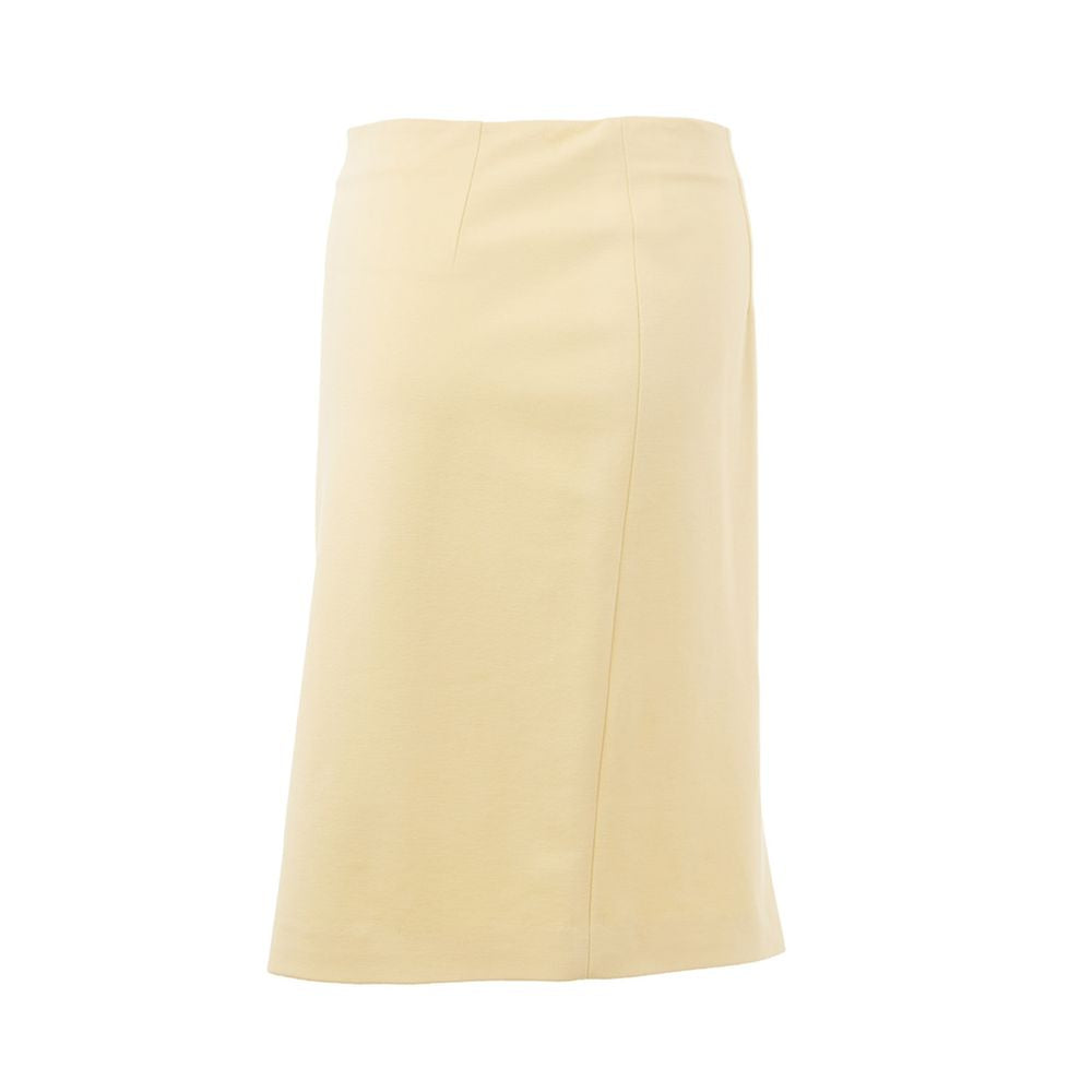 Lardini Yellow Viscose Skirt