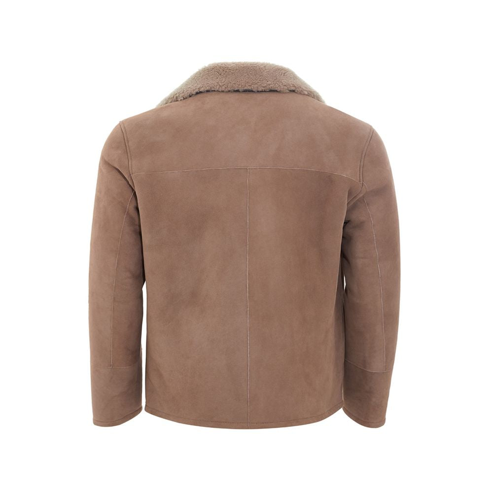 Herno Brown Leather Jacket