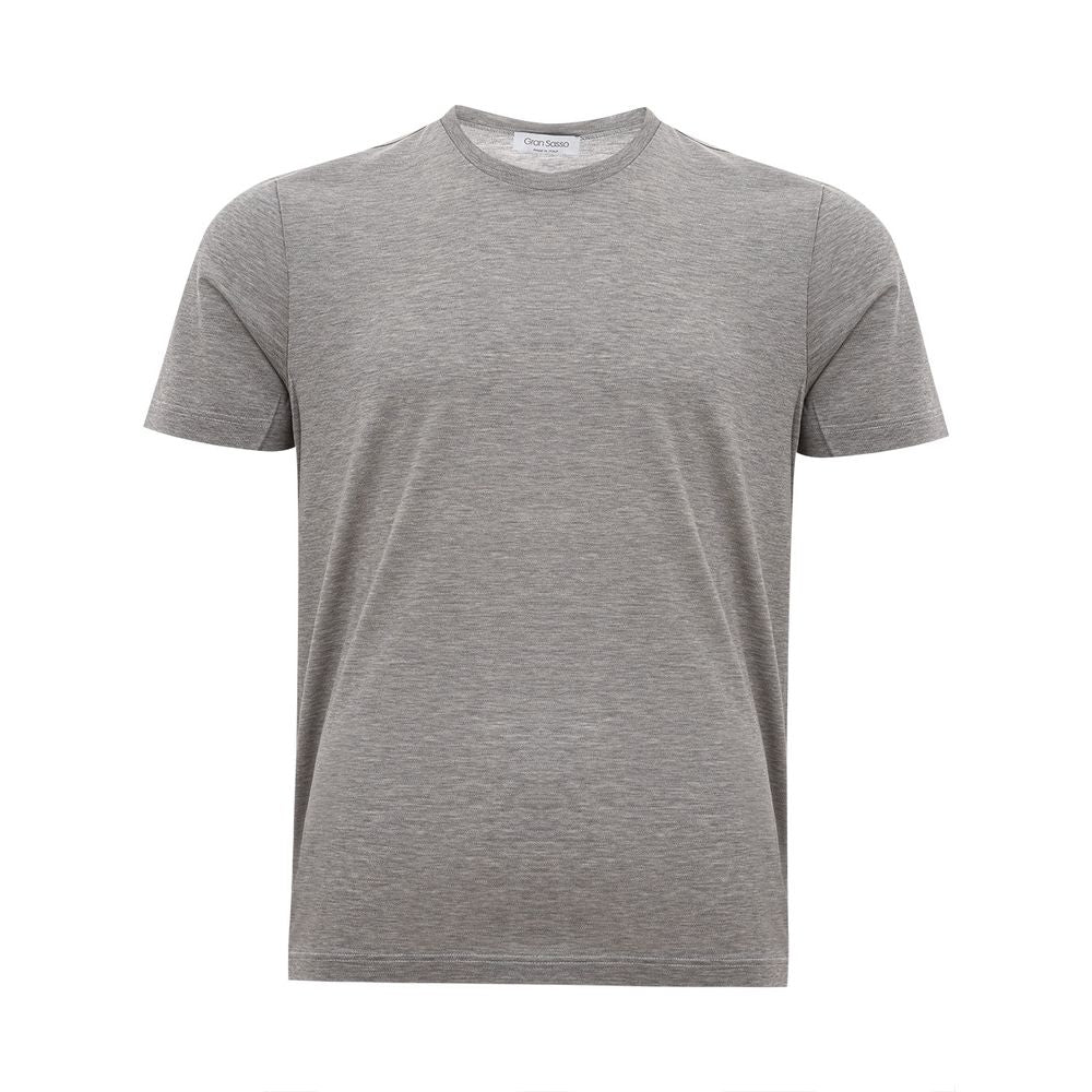 Gran Sasso Gray Cotton T-Shirt