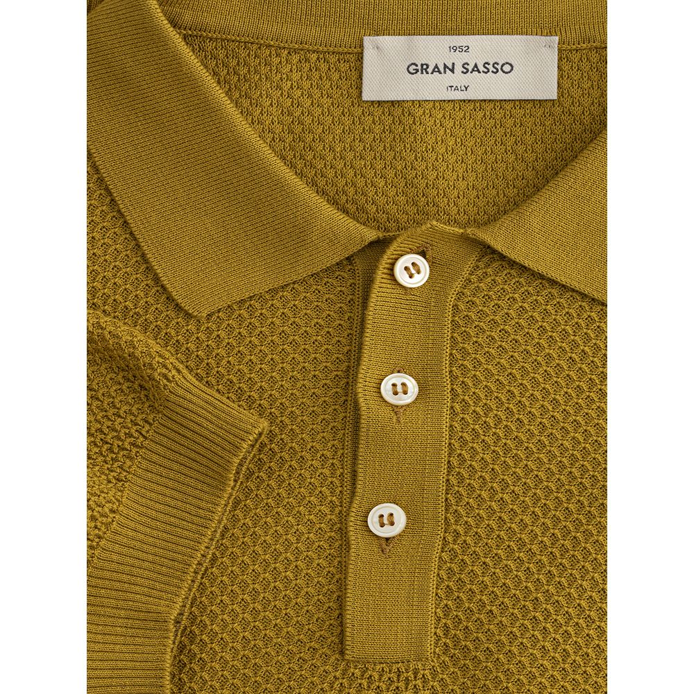 Gran Sasso Green Cotton Polo Shirt