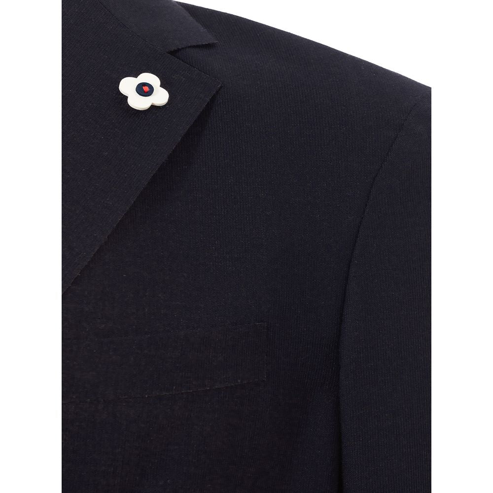 Lardini Blue Cotton Jacket