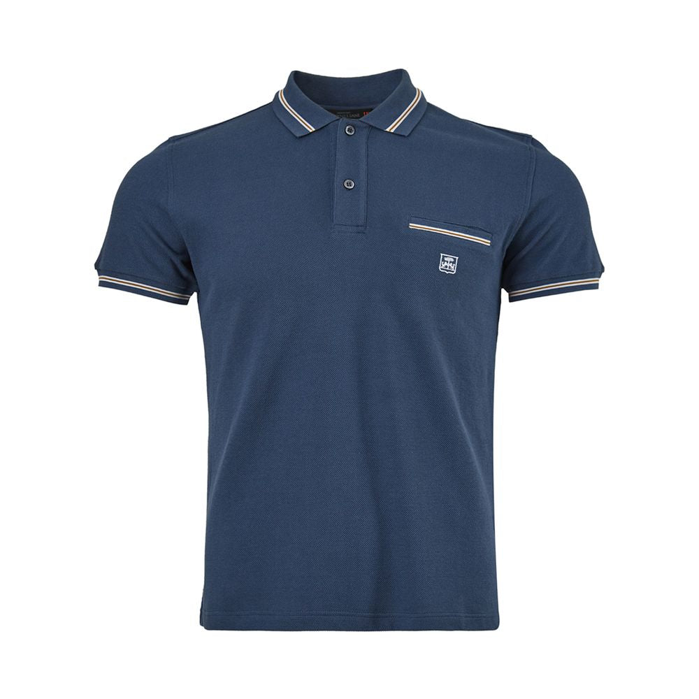Corneliani Blue Cotton Polo Shirt