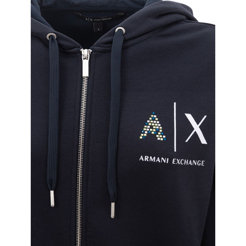EA7 Emporio Armani Blue Cotton Sweater