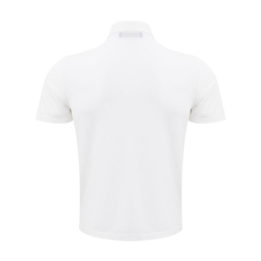 Lardini White Cotton Polo Shirt