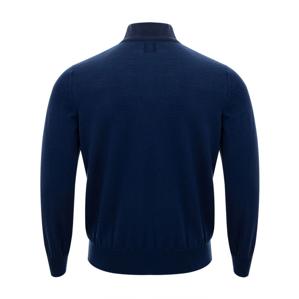 Gran Sasso Blue Wool Cardigan