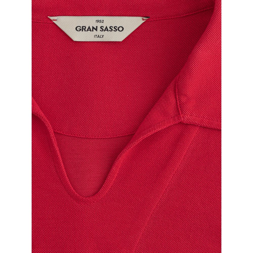 Gran Sasso Fuchsia Silk Polo Shirt