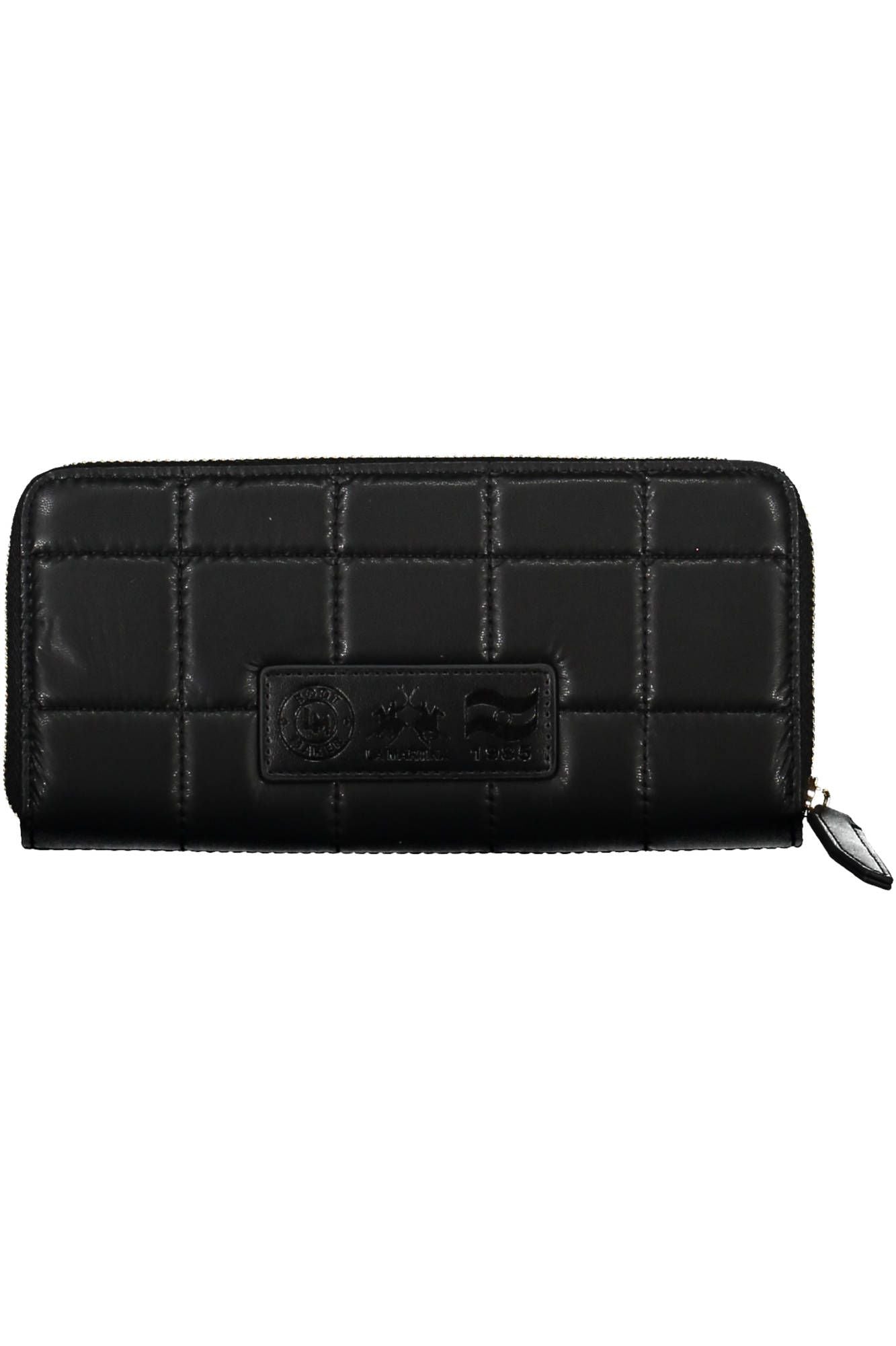La Martina Sleek Black Polyurethane Wallet