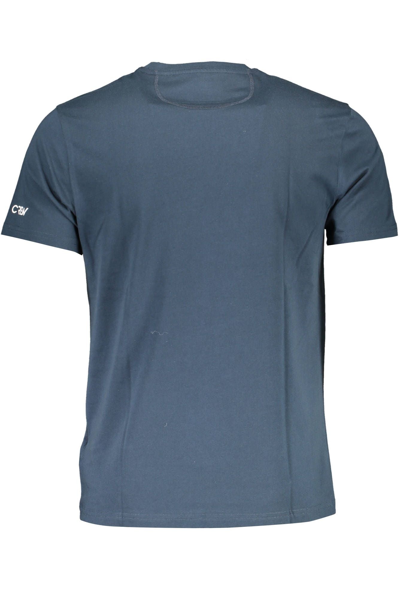 La Martina Elegant Embroidered Blue Cotton Tee