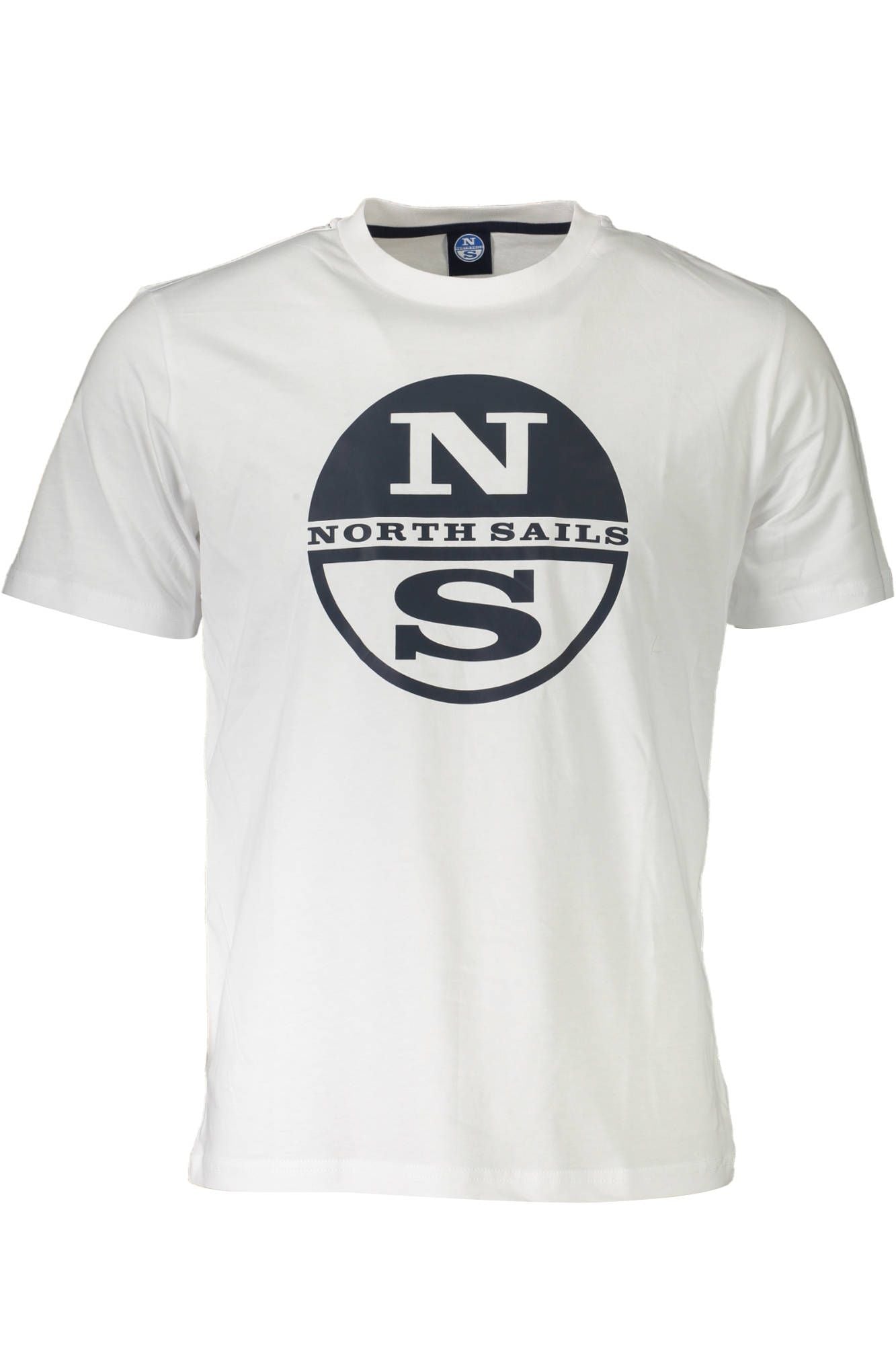 North Sails Crisp White Cotton Tee with Signature Print