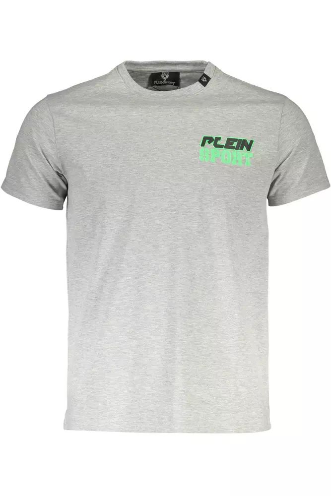 Plein Sport Gray Cotton T-Shirt