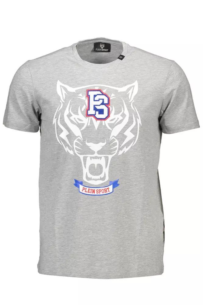 Plein Sport Gray Cotton T-Shirt