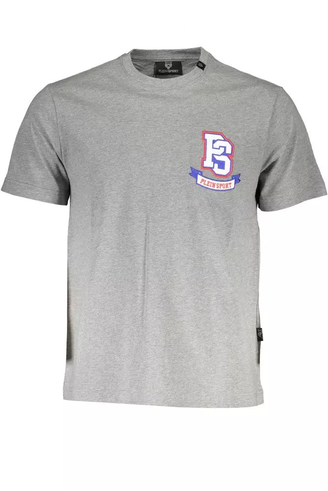 Plein Sport Gray Cotton T-Shirt