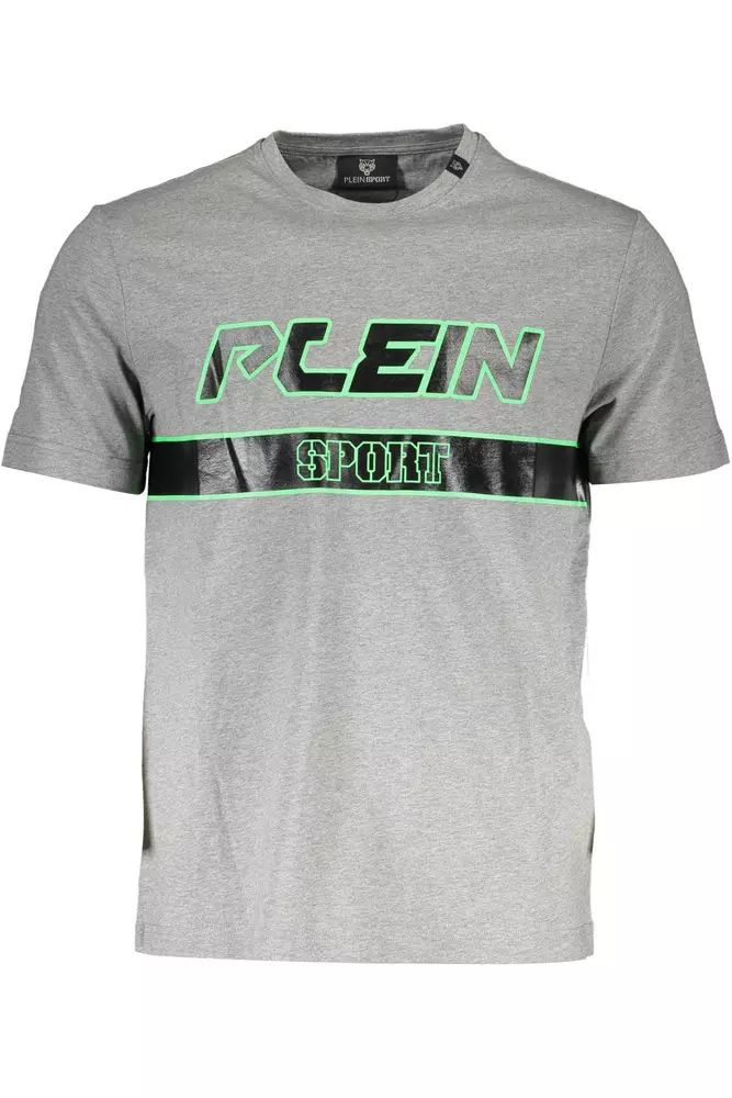 Plein Sport Gray Cotton T-Shirt