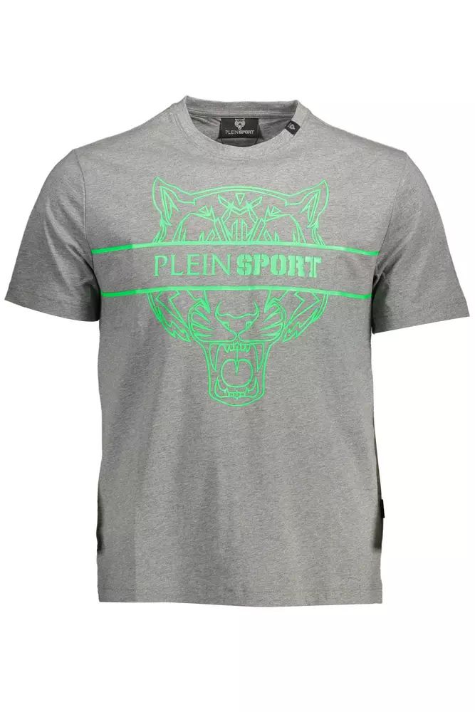 Plein Sport Gray Cotton T-Shirt