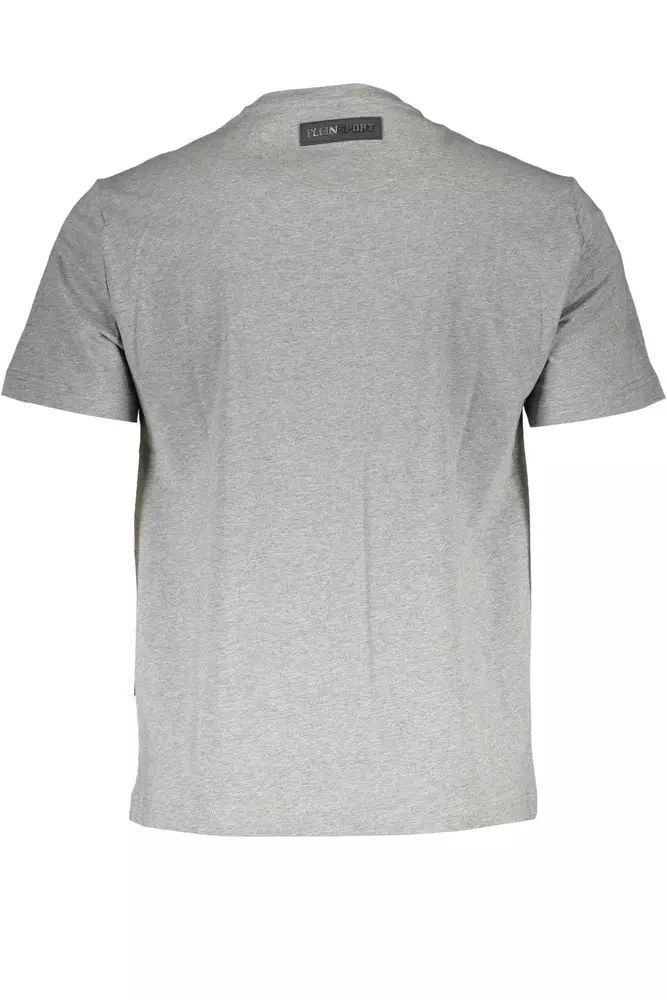Plein Sport Gray Cotton T-Shirt