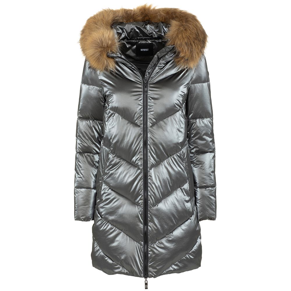 Imperfect Gray Polyamide Jackets & Coat