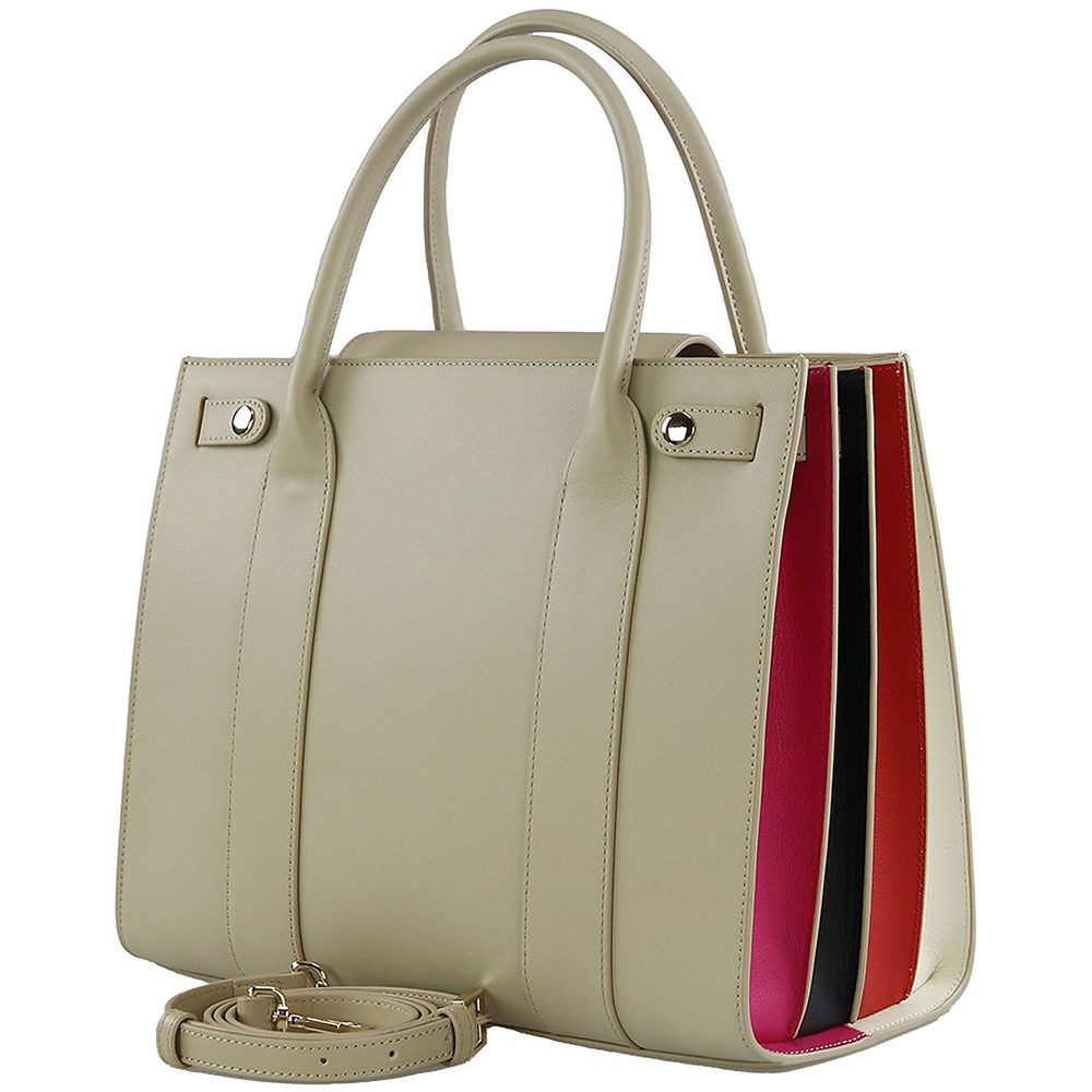 Ungaro Beige Leather Di Calfskin Crossbody Bag