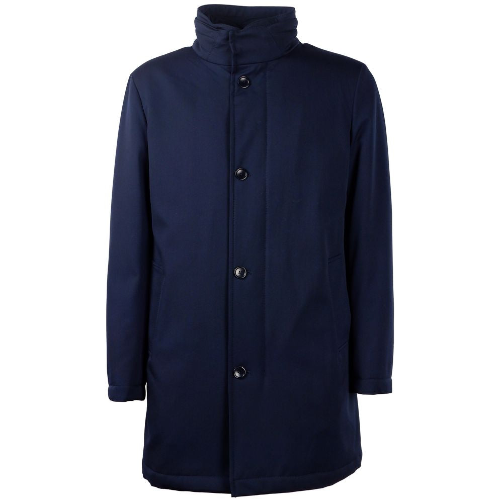 Made in Italy Blue Wool Vergine Jacket