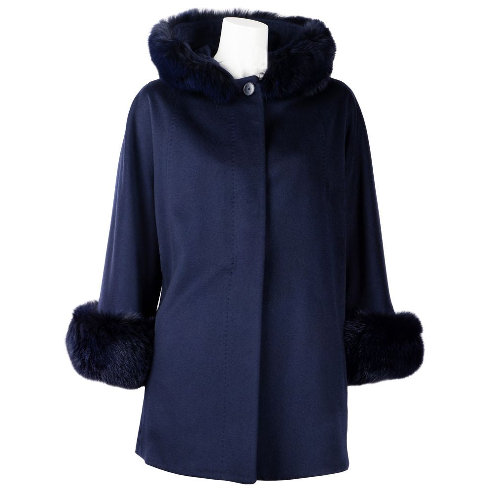 Made in Italy Blue Wool Vergine Jackets & Coat