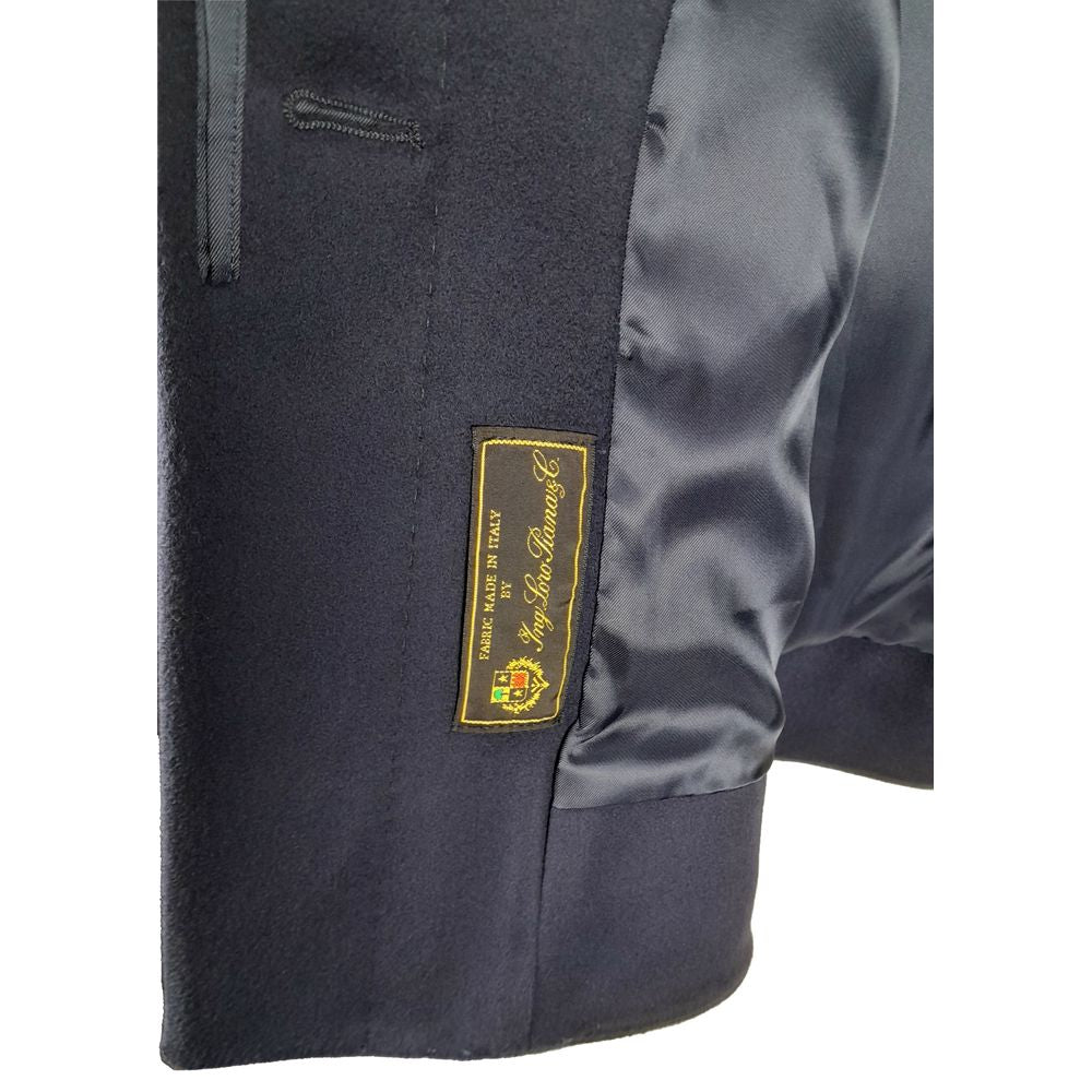 Made in Italy Blue Wool Vergine Jackets & Coat