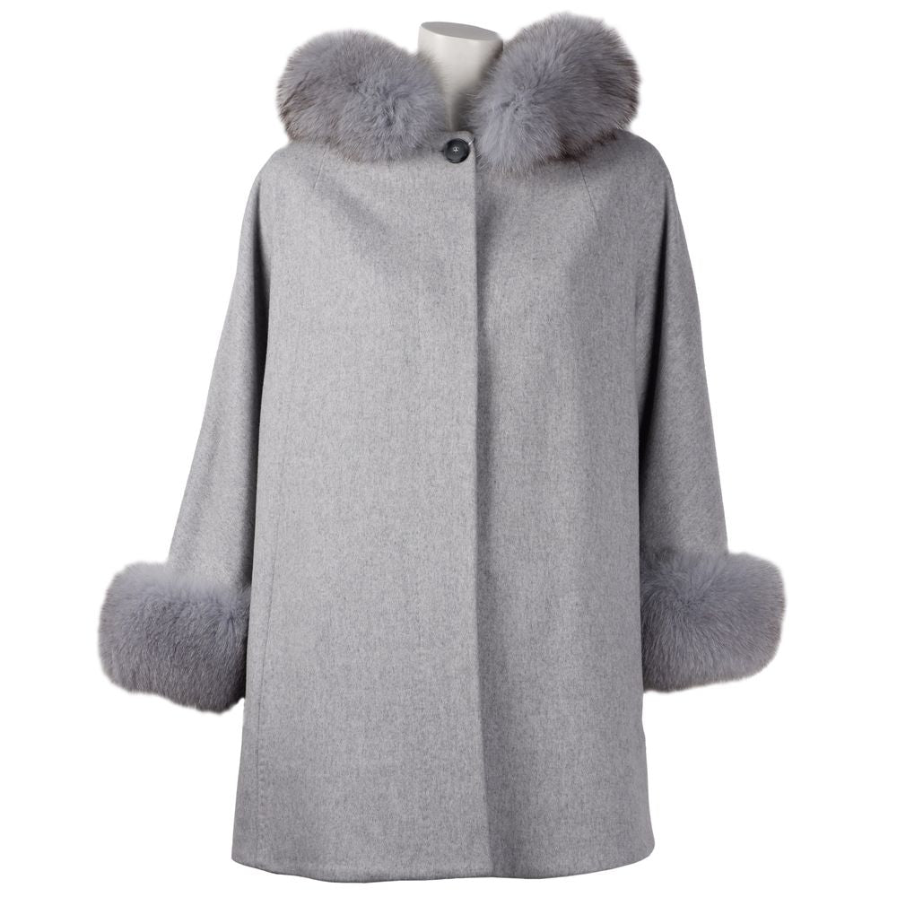 Made in Italy Gray Wool Vergine Jackets & Coat