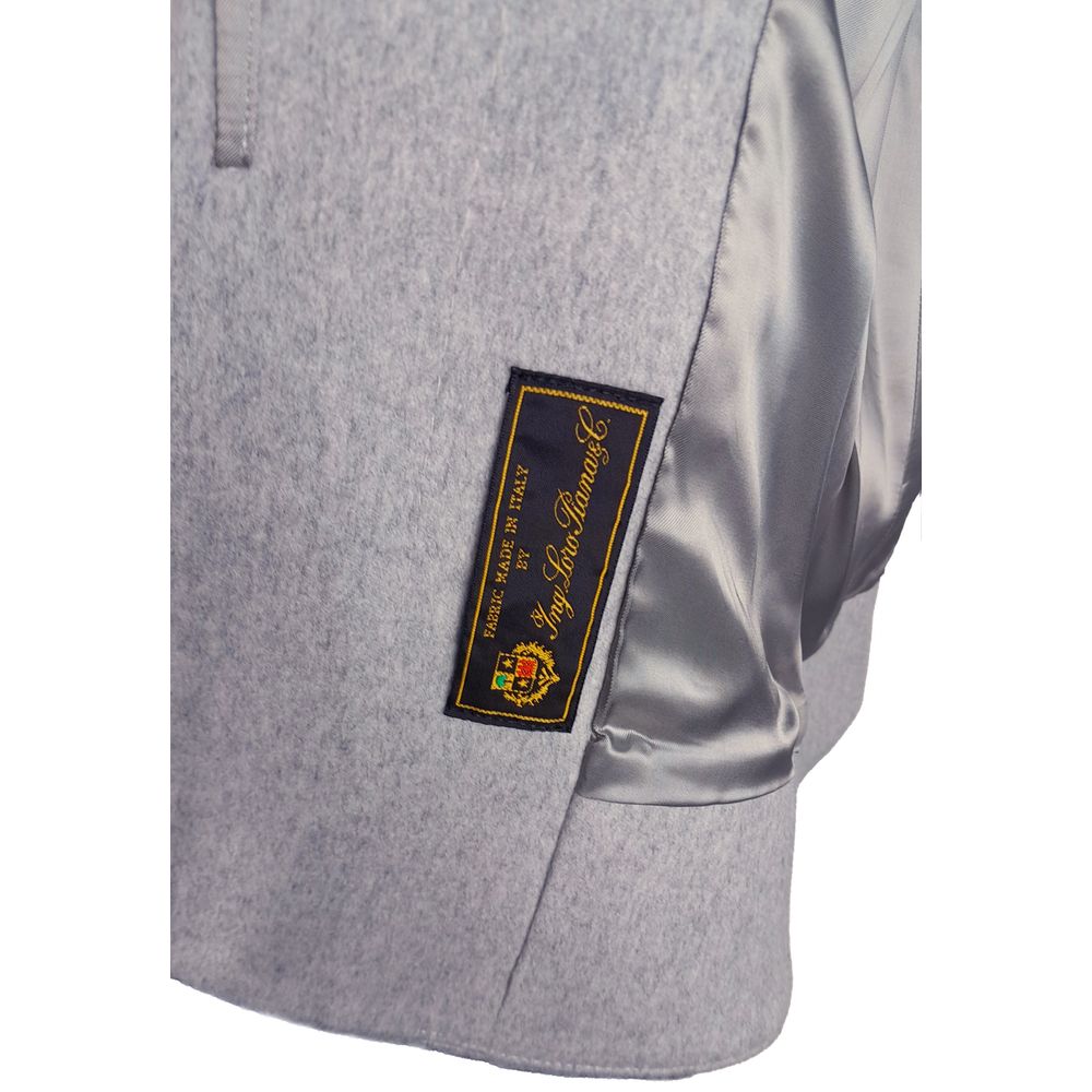 Made in Italy Gray Wool Vergine Jackets & Coat