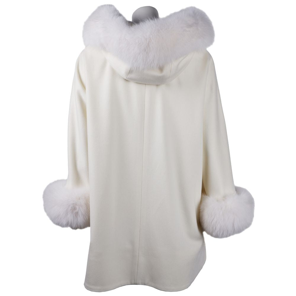 Made in Italy White Wool Vergine Jackets & Coat