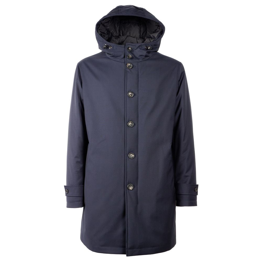 Made in Italy Blue Wool Vergine Jacket