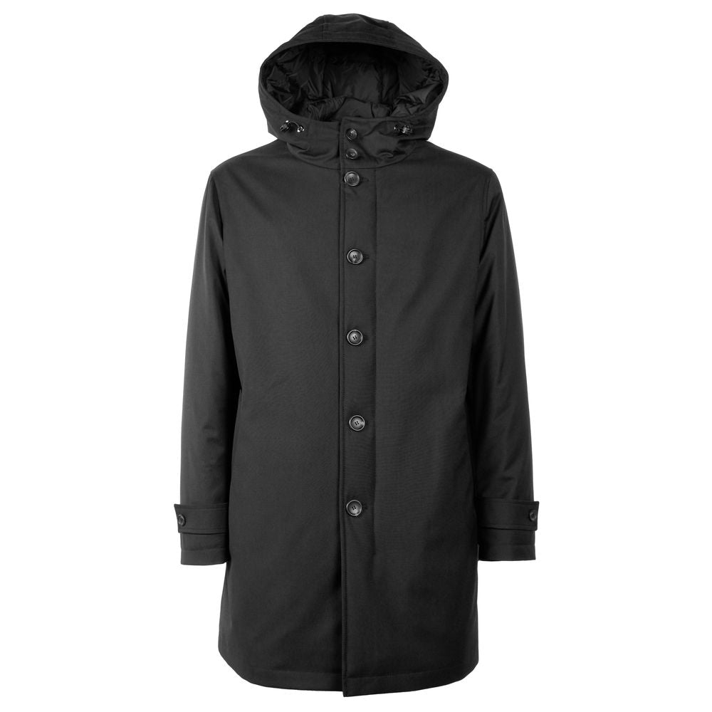 Made in Italy Black Wool Vergine Jacket