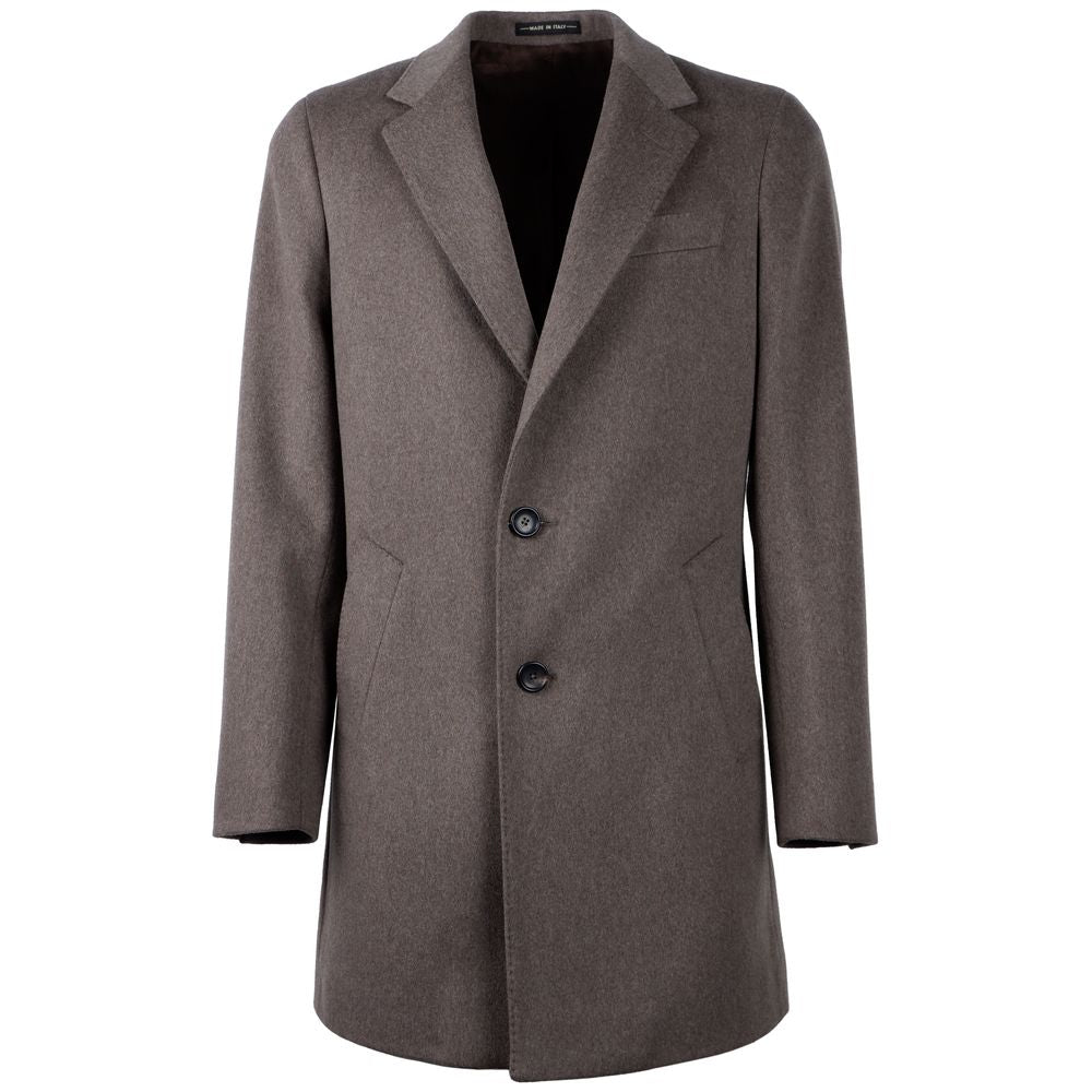 Made in Italy Brown Wool Vergine Jacket