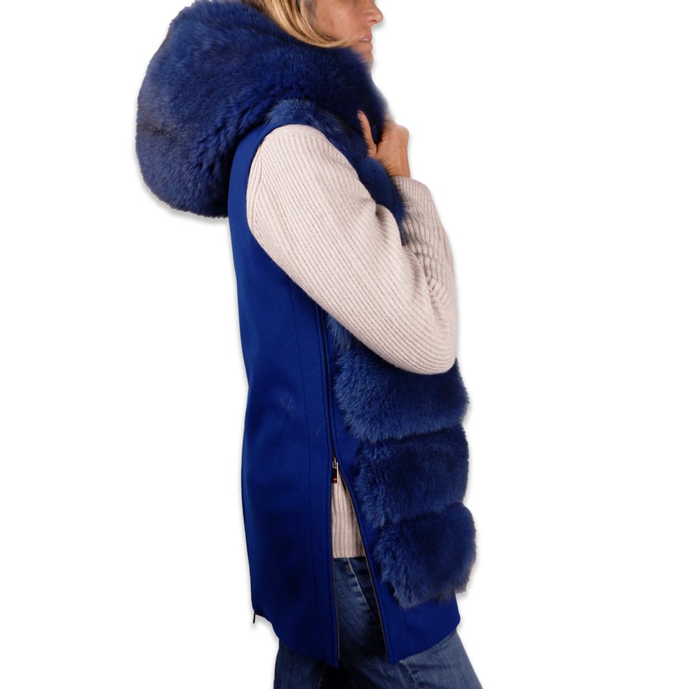 Made in Italy Blue Wool Vergine Jackets & Coat