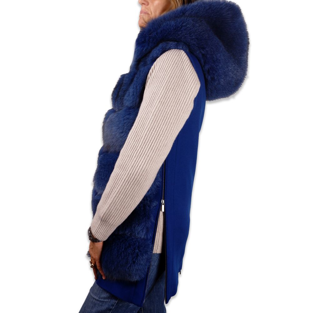 Made in Italy Blue Wool Vergine Jackets & Coat