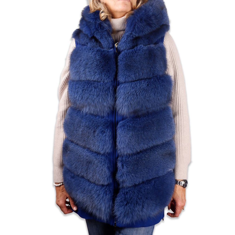 Made in Italy Blue Wool Vergine Jackets & Coat