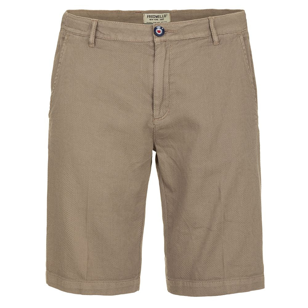 Fred Mello Beige Cotton Short