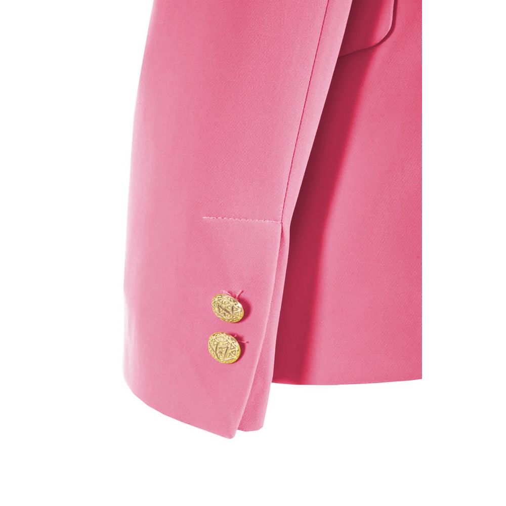 Yes Zee Pink Polyester Suits & Blazer