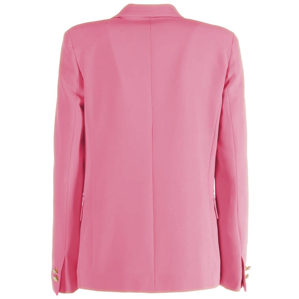 Yes Zee Pink Polyester Suits & Blazer