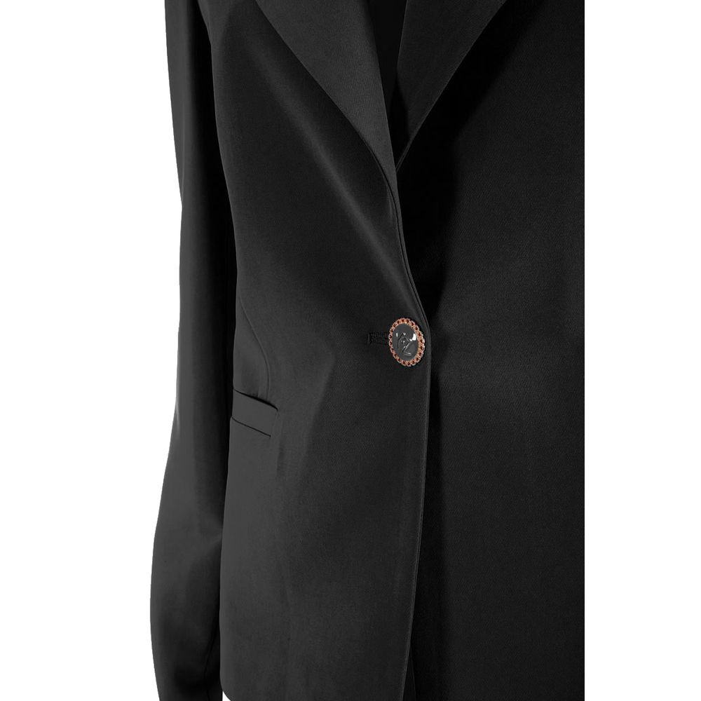 Yes Zee Black Polyester Suits & Blazer