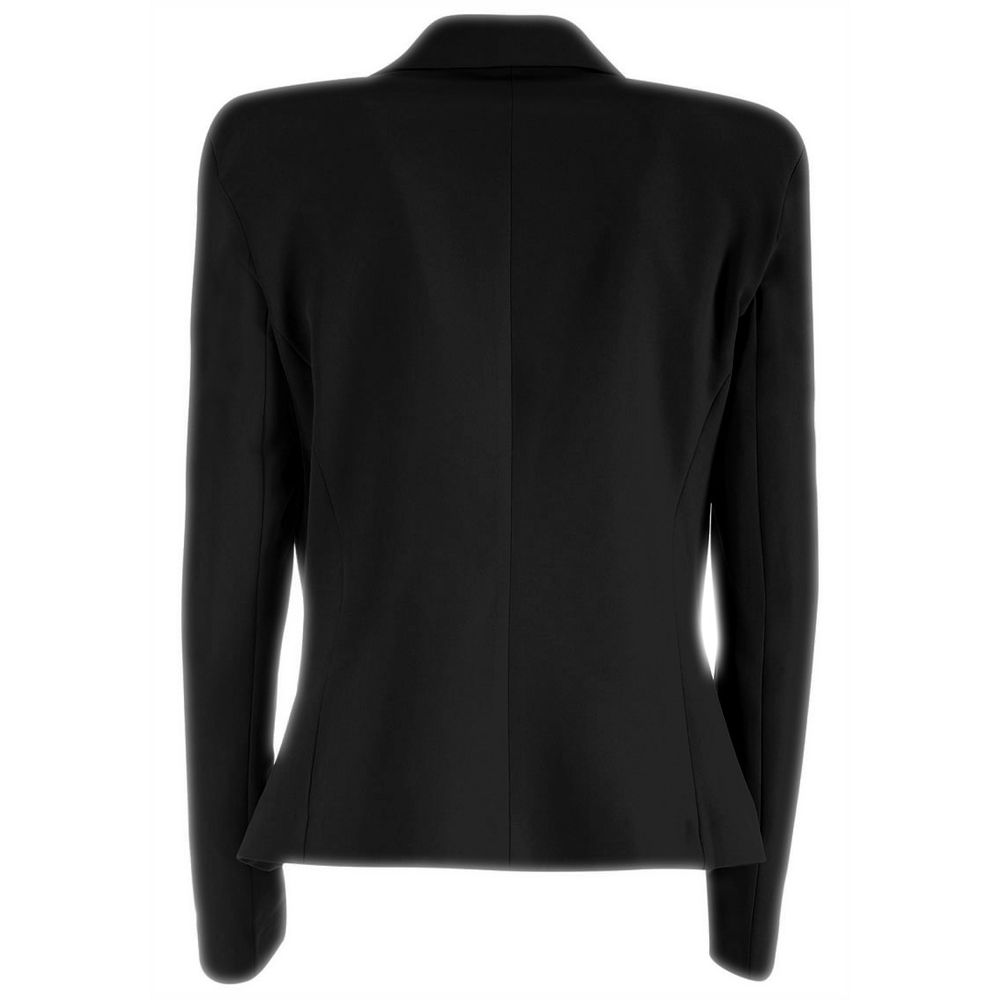 Yes Zee Black Polyester Suits & Blazer