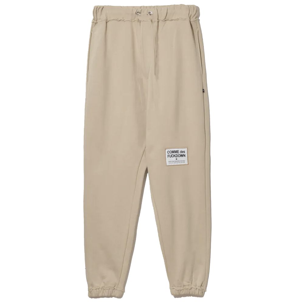 Comme Des Fuckdown Beige Cotton Jeans & Pant