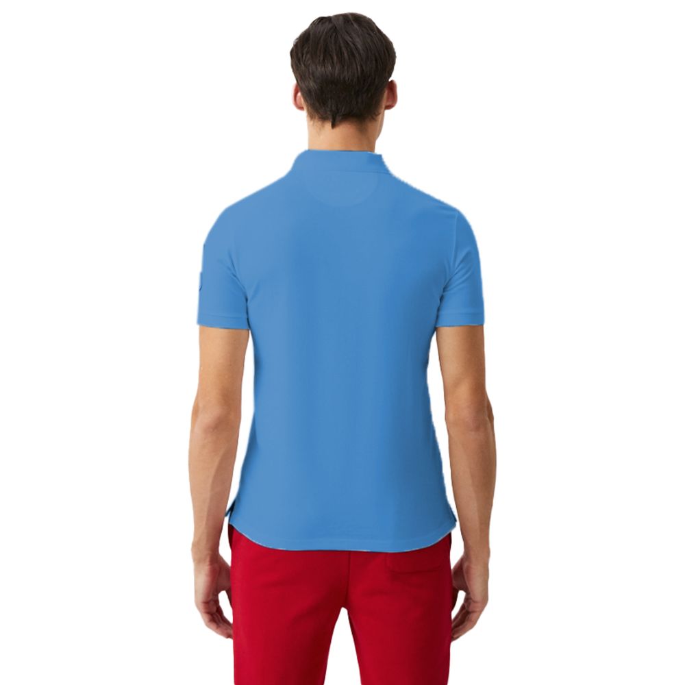 La Martina Light Blue Cotton Polo Shirt