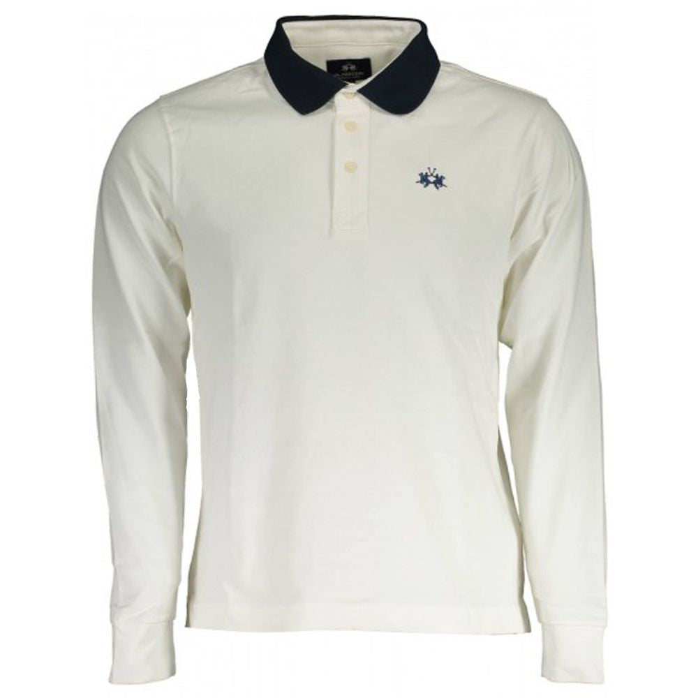La Martina White Cotton Polo Shirt