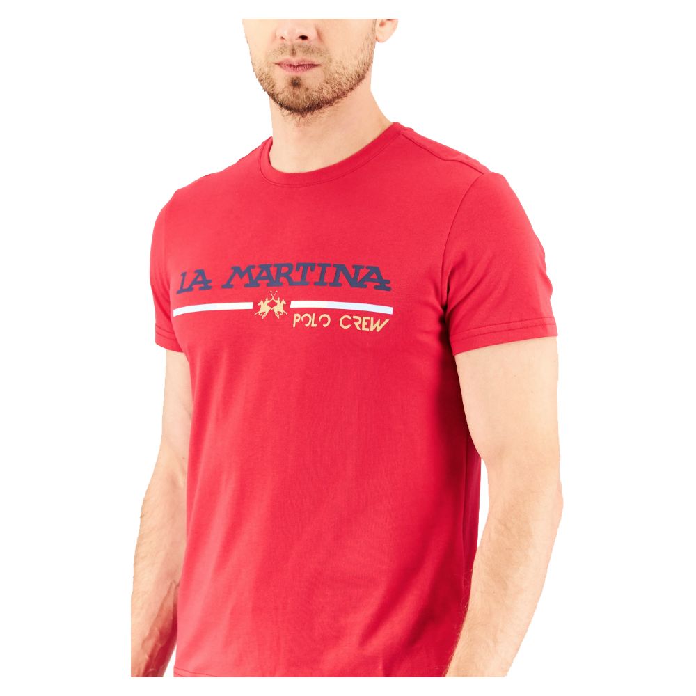 La Martina Pink Cotton T-Shirt